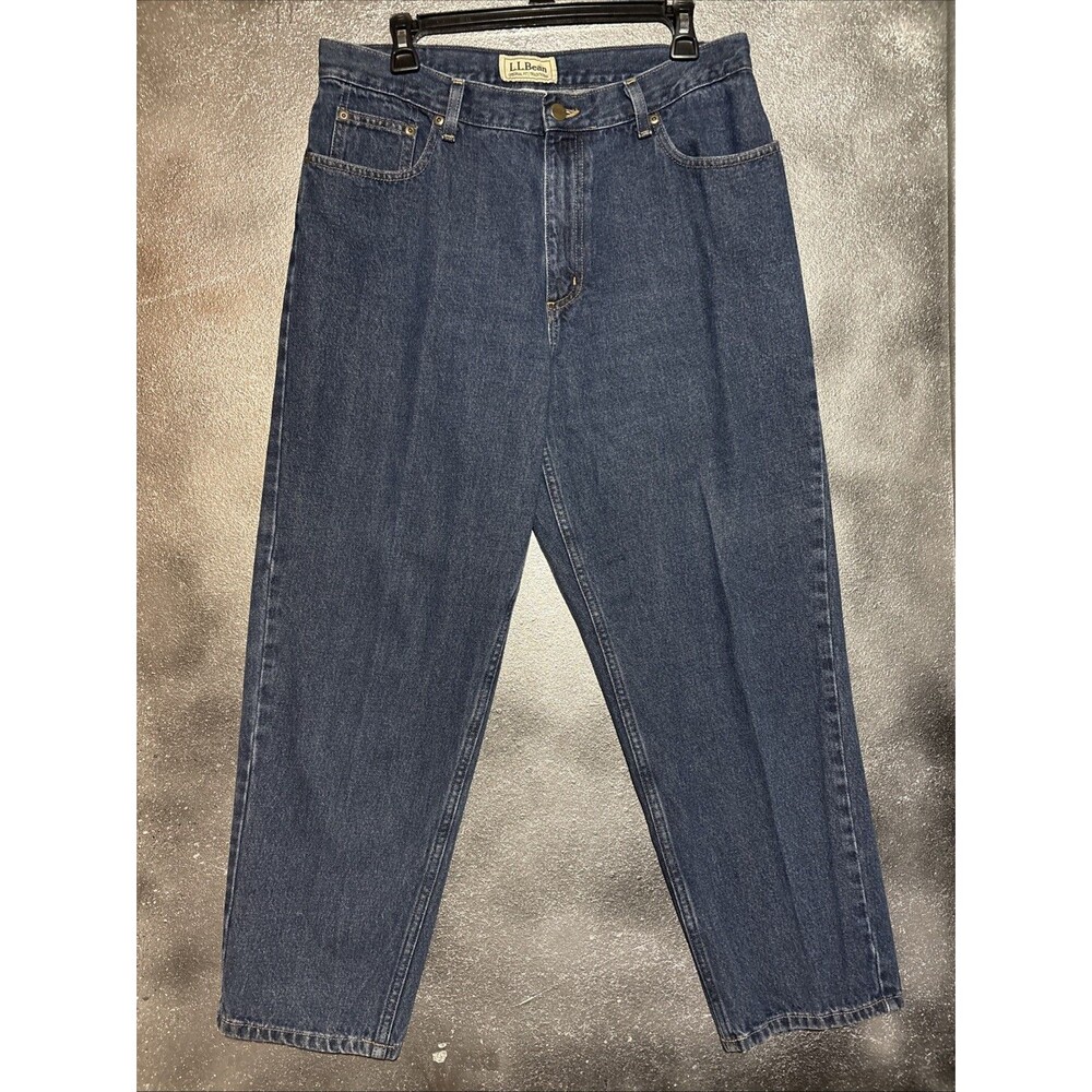 L. L. Bean Women's Jeans Original Traditional Fit Size 16 Petite Wide Leg Fall